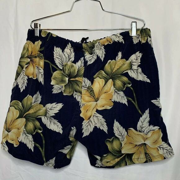 Nautica Men Swim Trunks Flower Shorts Adult Size M All Over Print Bathing Suit - Picture 4 of 7
